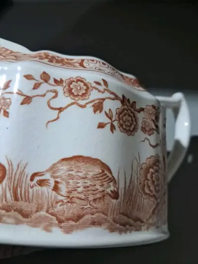 Cremero de cerámica vintage con diseño floral - miniatura 4