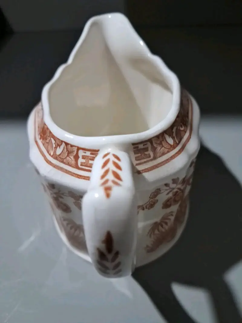 Cremero de cerámica vintage con diseño floral - 5