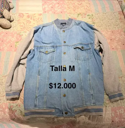Chaqueta de mezclilla con mangas de algodón - miniatura 1