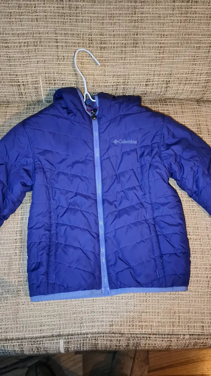 Chaqueta acolchada azul para niña Columbia