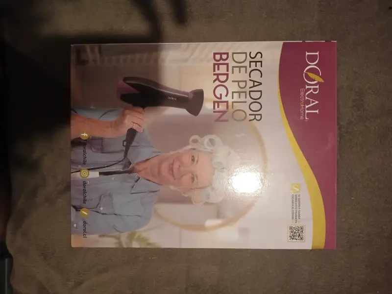 Secador de Pelo Doral Bergen Negro y Rosa - 1