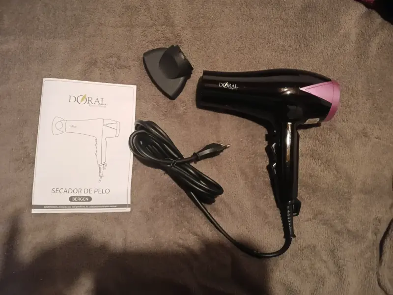 Secador de Pelo Doral Bergen Negro y Rosa - 4