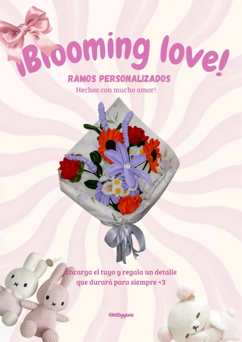 Ramo de flores personalizadas hecho a mano