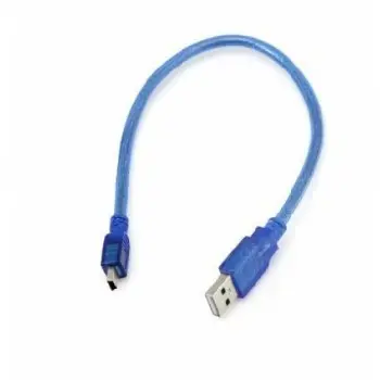 Cable USB a Mini USB Azul 5 pin 30 cms