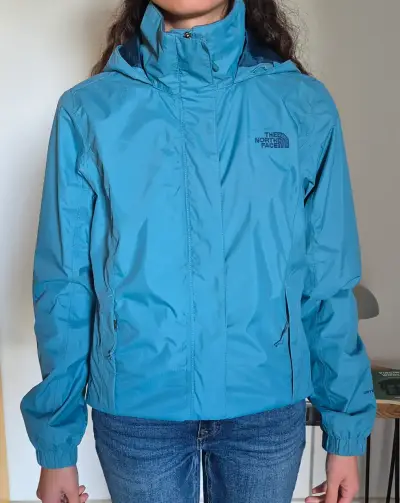 Chaqueta impermeable azul The North Face para mujer - miniatura 1