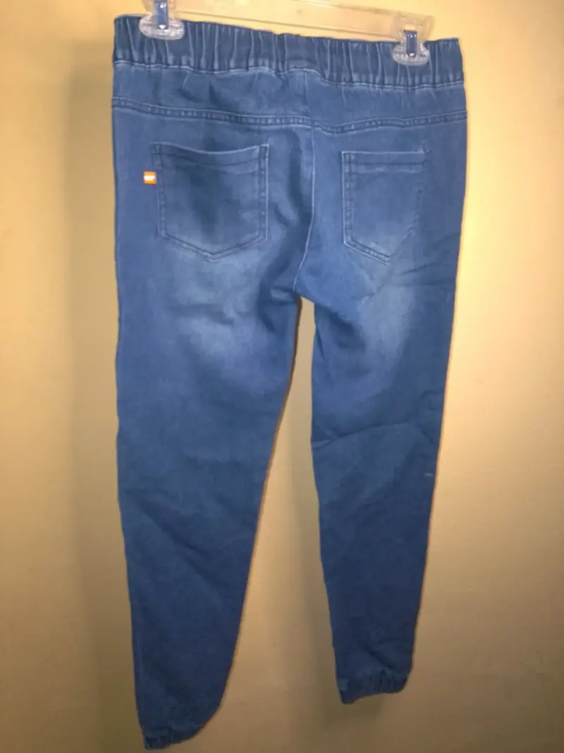 Pantalones jogger de mezclilla azul para hombre - 2