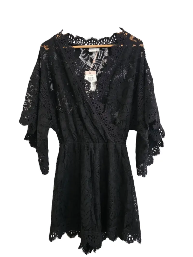 Conjunto enterito mas kimono negro VERO MODA - 1