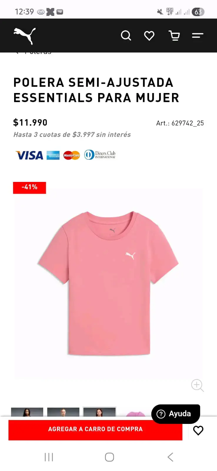 Polera Puma Essentials Mujer Semi-Ajustada - 2