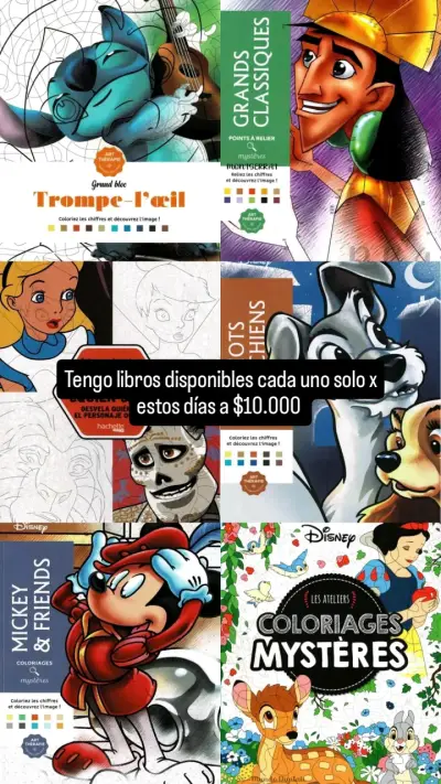 Libros de colorear Disney y Pixar para niños - miniatura 1