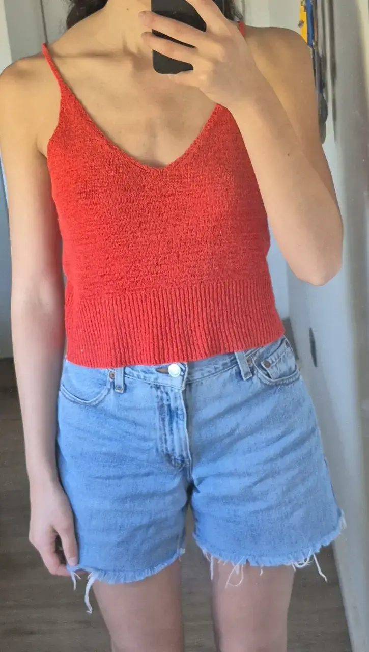 Top punto de tirantes rojo Aussie talla S - 1