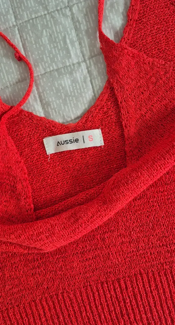Top punto de tirantes rojo Aussie talla S - 2