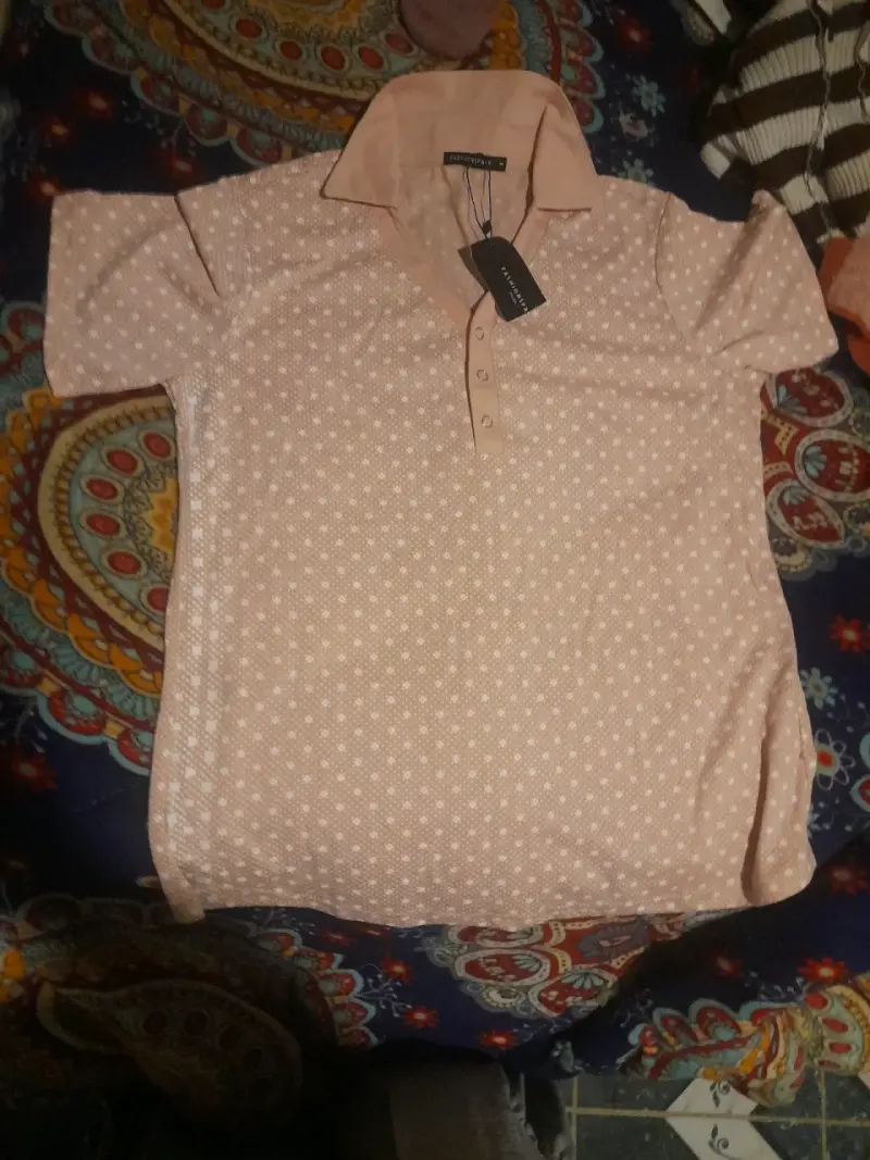 Polera Fashionpay rosa con estampado floral - 1