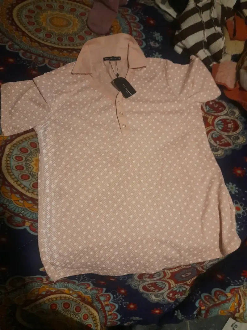 Polera Fashionpay rosa con estampado floral - 2