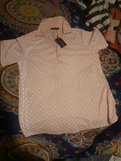 Polera Fashionpay rosa con estampado floral - miniatura 2