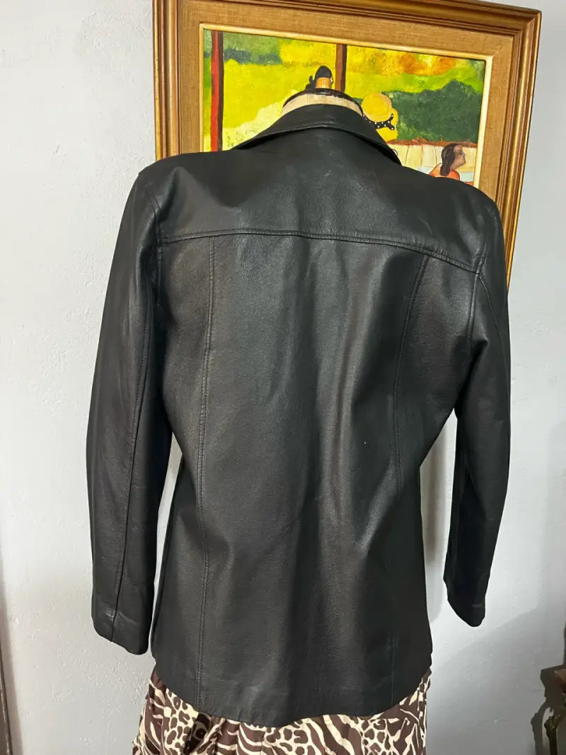 Chaqueta de cuero negra Rossano para mujer - 2