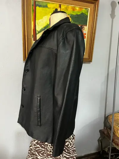 Chaqueta de cuero negra Rossano para mujer - miniatura 3