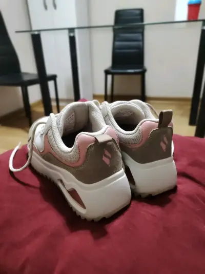Zapatillas deportivas Skechers mujer color rosa y beige - miniatura 4
