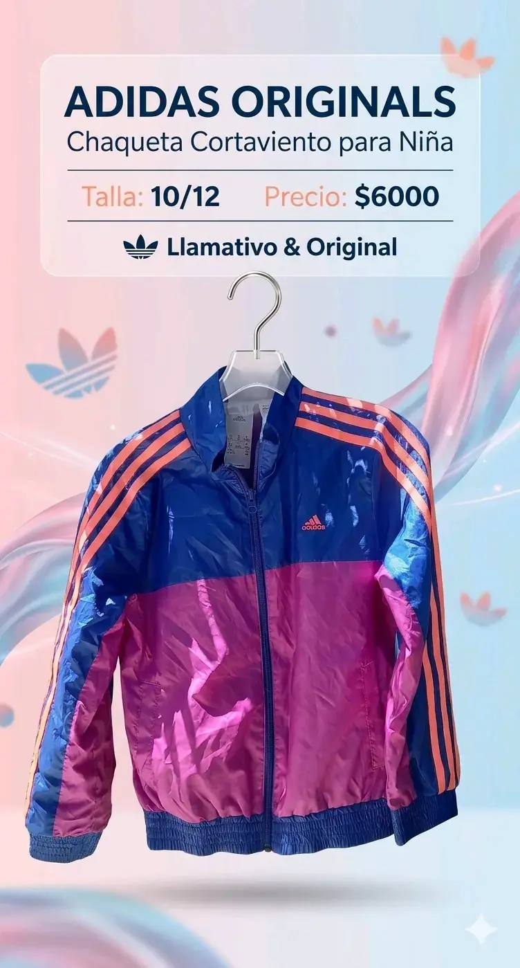 Chaqueta cortaviento Adidas Originals para niña