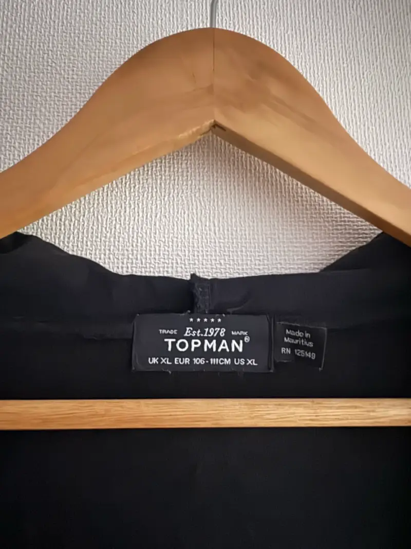 Chaqueta Negra con Capucha Topman XL - 3