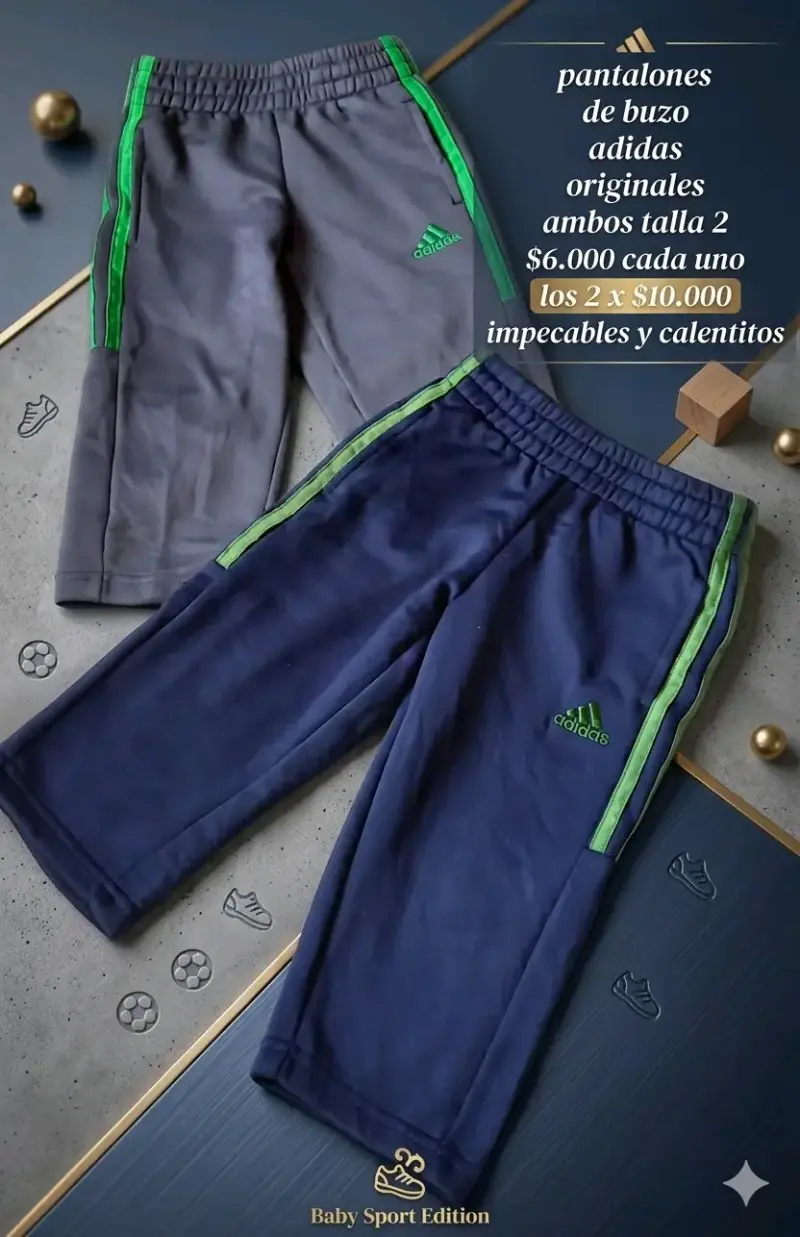Pantalones de buzo Adidas originales talla 2