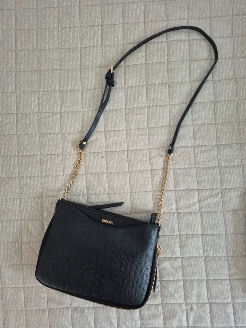Cartera negra Isadora efecto cuero - 2