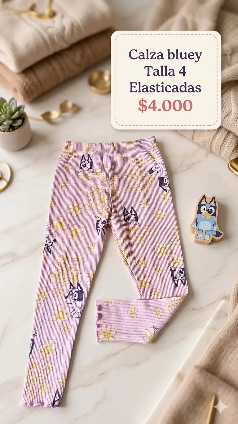 Calza elástica infantil Bluey talla 4