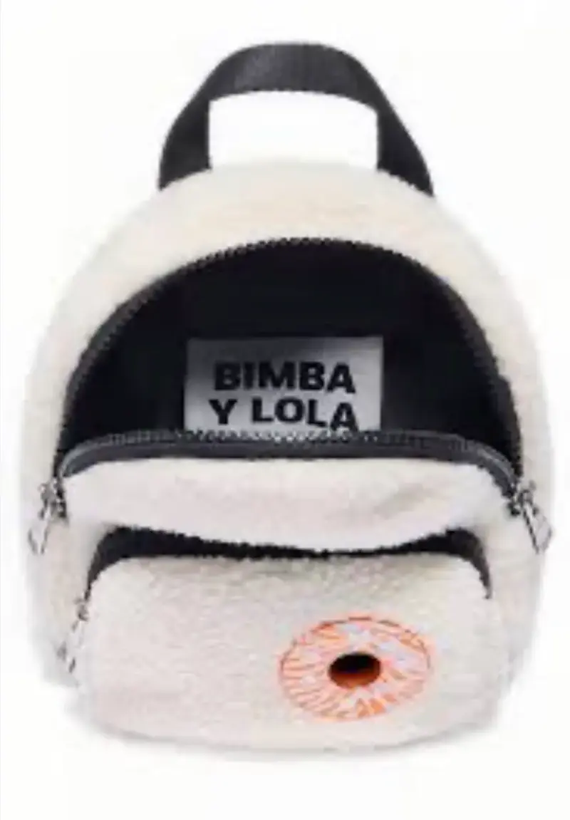 Mochila de Pelo XS Bimba y Lola en Color Crema - 3