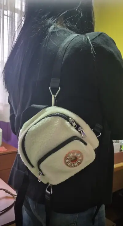 Mochila de Pelo XS Bimba y Lola en Color Crema - miniatura 4