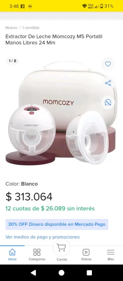 Extractor de Leche Manos Libres Momcozy M5 - miniatura 4