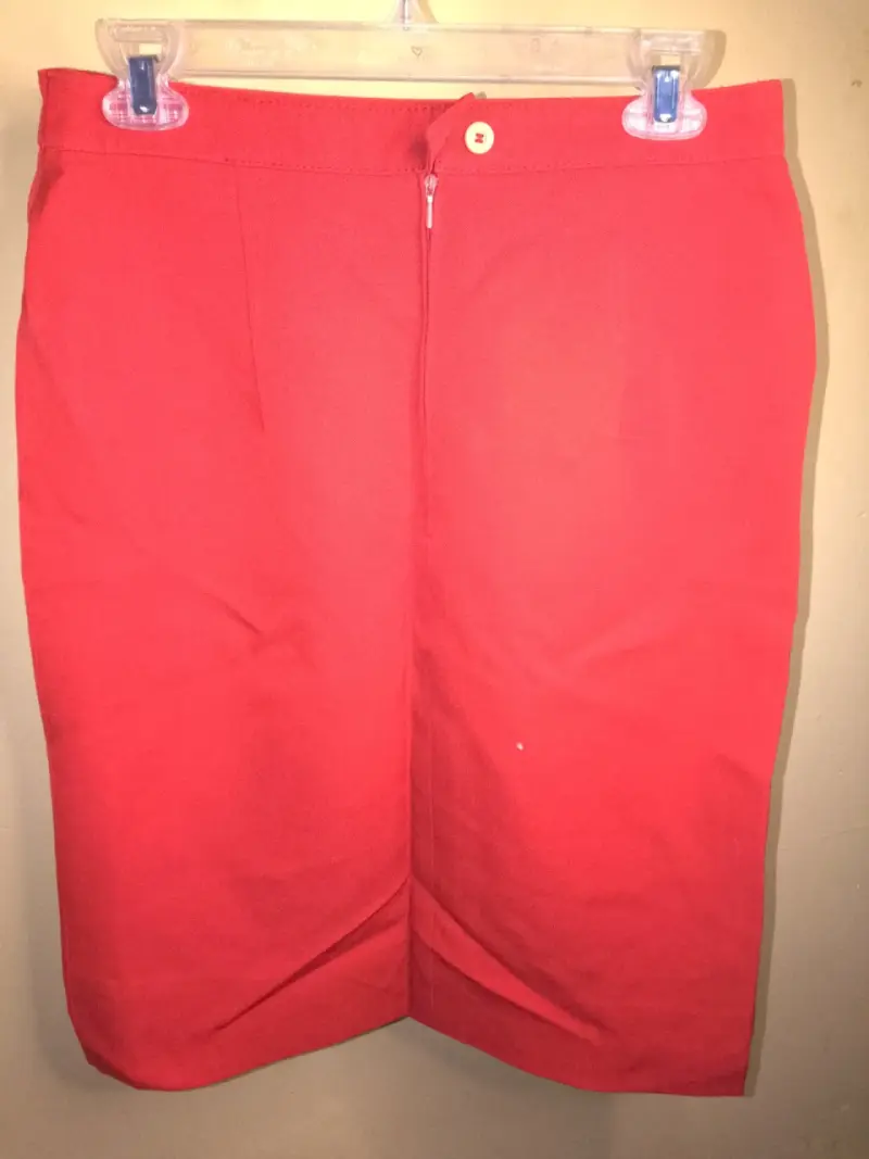 Falda lápiz roja para mujer - 2