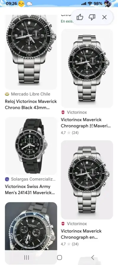Reloj Victorinox Swiss Army Maverick Cronógrafo Negro - miniatura 2