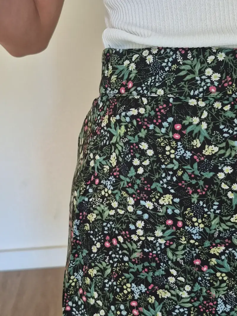 Falda midi floral para mujer - 2