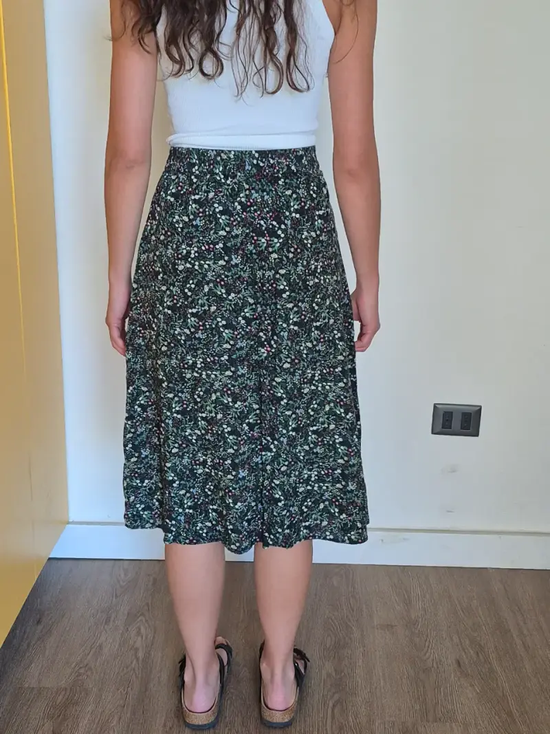 Falda midi floral para mujer - 3
