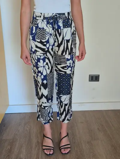 Pantalones estampados florales para mujer Zara - miniatura 1