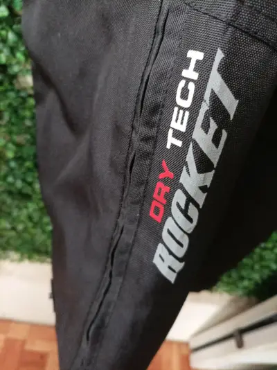 Pantalones de moto Dry Tech Rocket negros - miniatura 3