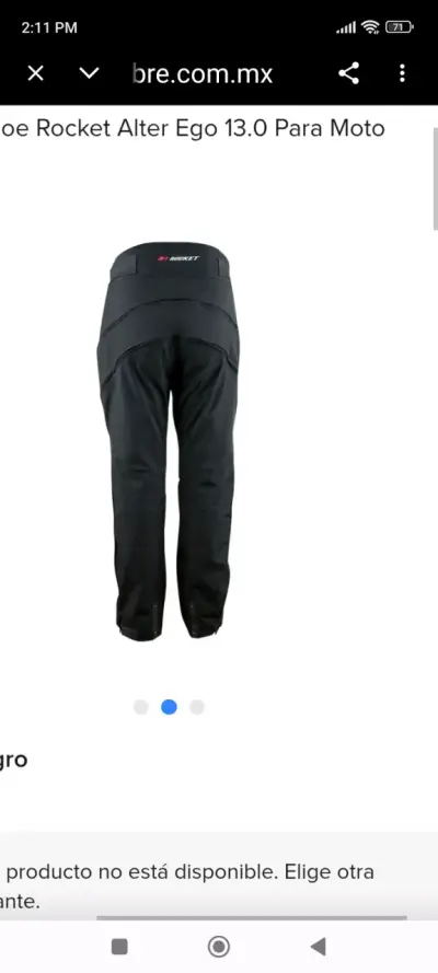 Pantalones de moto Dry Tech Rocket negros - miniatura 6
