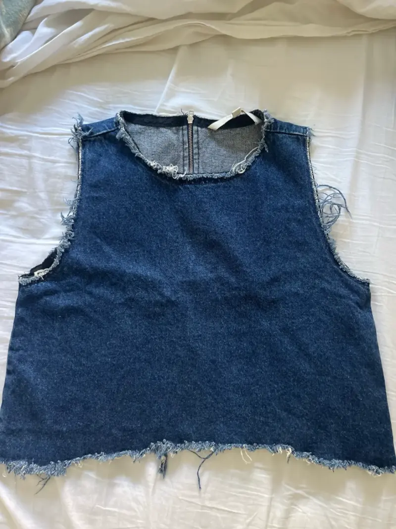 Top de mezclilla sin mangas Zara Trafaluc - 1