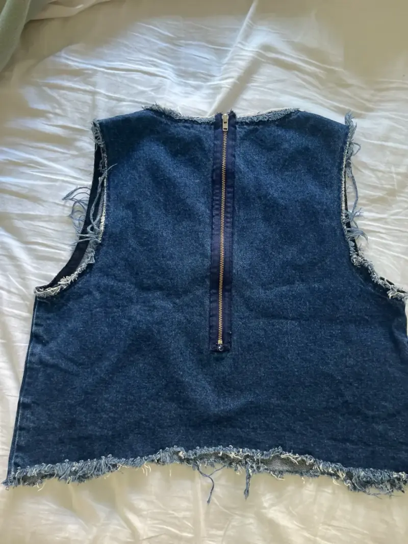 Top de mezclilla sin mangas Zara Trafaluc - 3