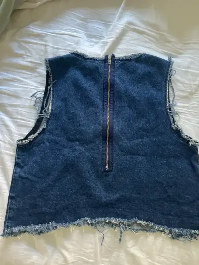 Top de mezclilla sin mangas Zara Trafaluc - miniatura 3