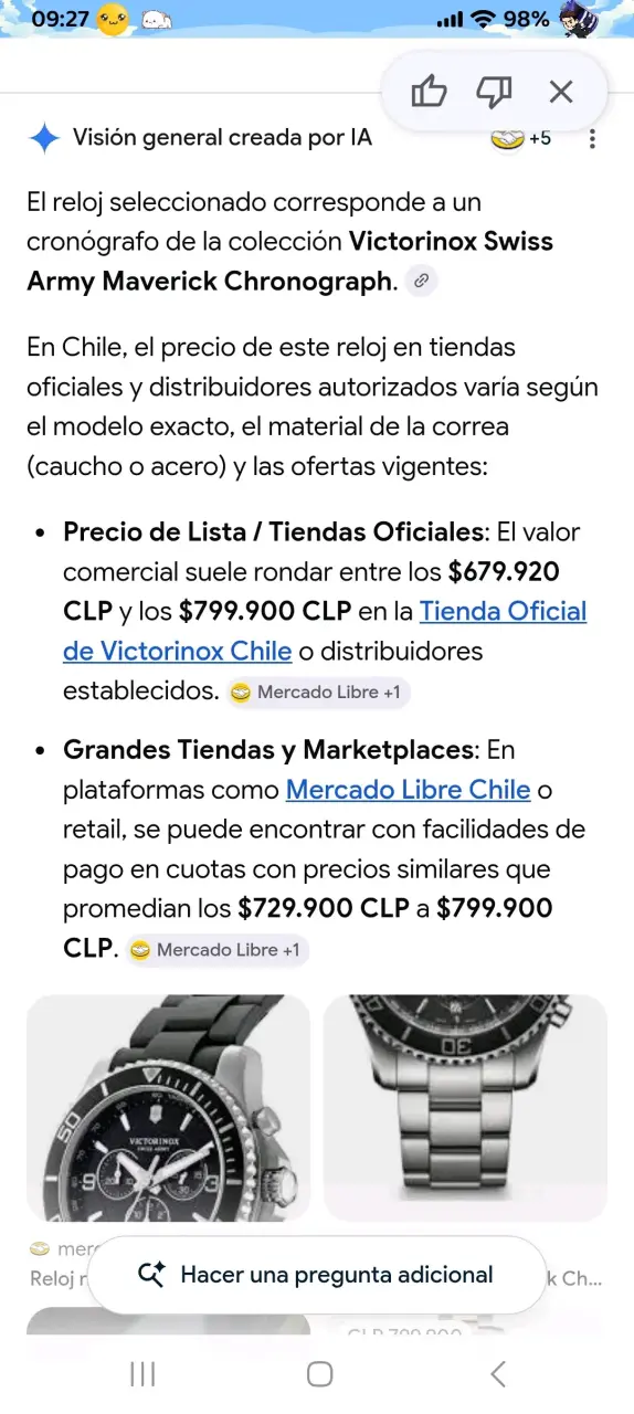 Reloj Victorinox Swiss Army Maverick Cronógrafo Negro - 3