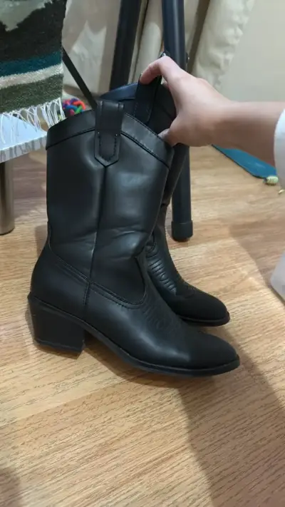Botas vaqueras negras para mujer - miniatura 3