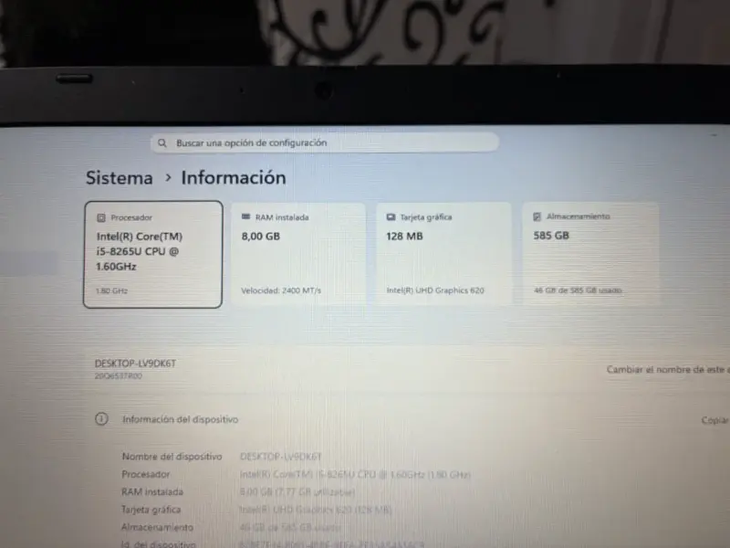 Lenovo L490 i5 8va 8gb ram 2 discos 1 ssd de 120gb - 3