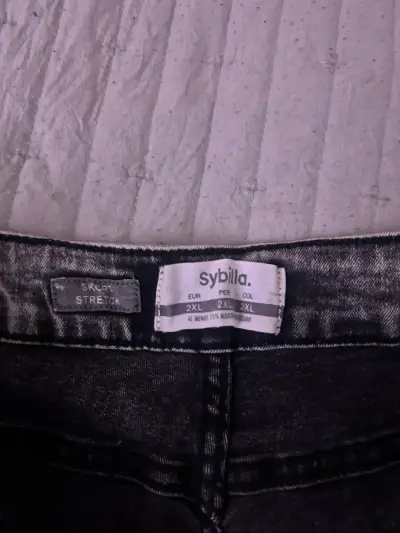 Falda short de mezclilla gris Sybilla talla 2XL - miniatura 3