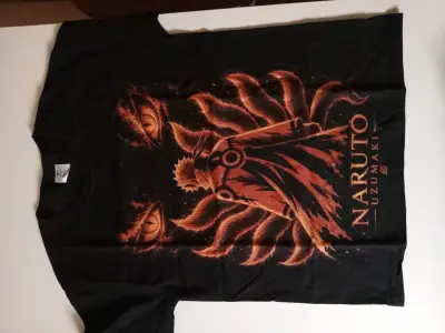 Polera Negra Naruto Uzumaki Estampada - miniatura 1