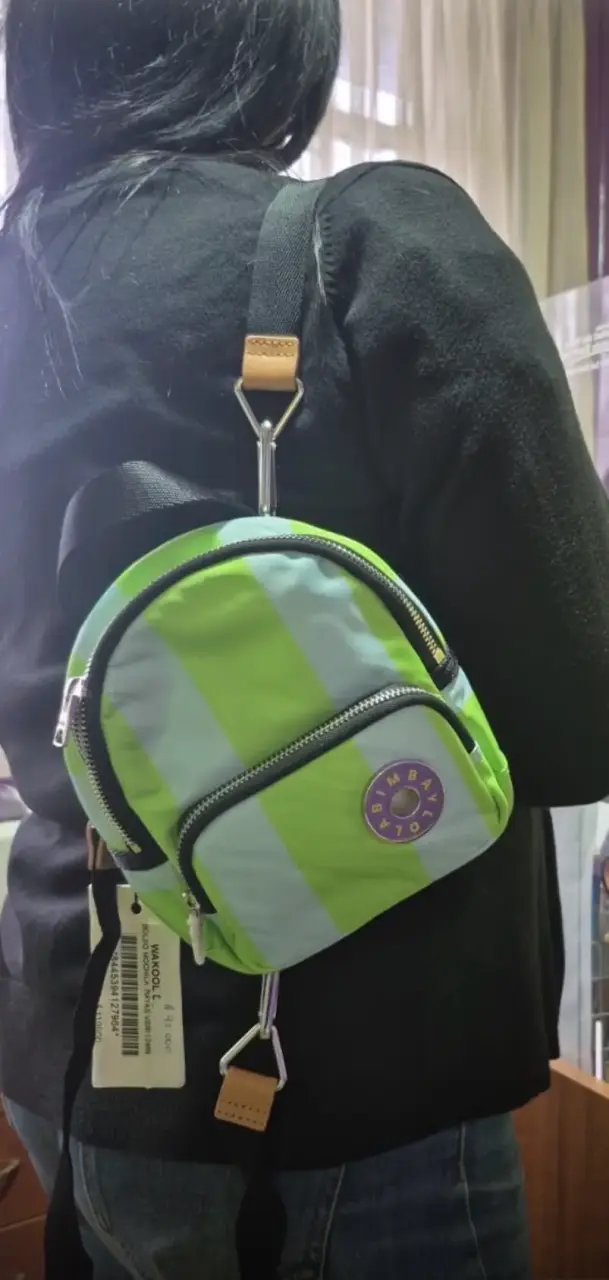 Mochila Bimba y Lola a rayas verde y azul - 2