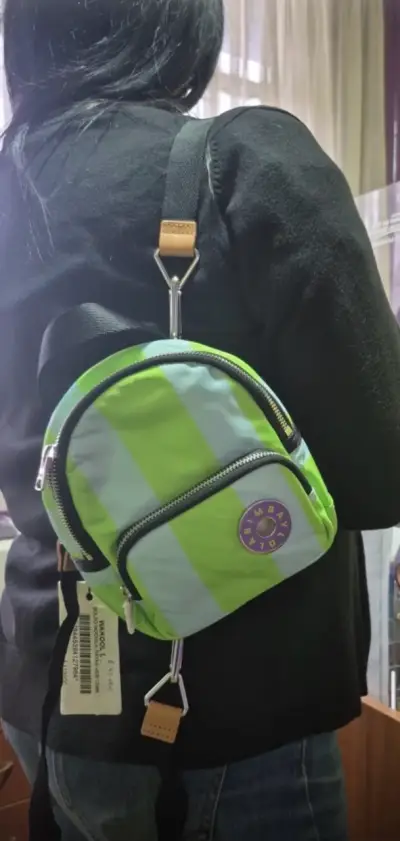 Mochila Bimba y Lola a rayas verde y azul - miniatura 2