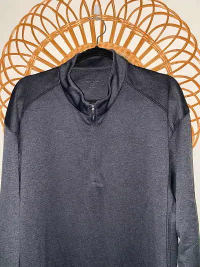 Polerón deportivo negro con cierre para hombre - miniatura 3