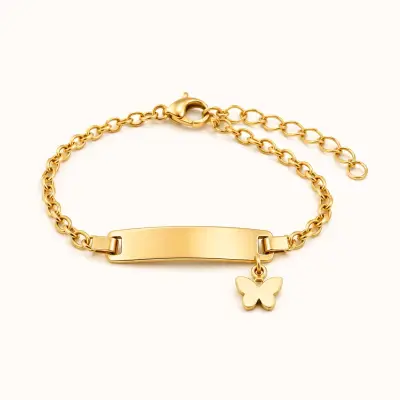 Pulsera infantil ajustable enchapada en oro 18k - miniatura 3