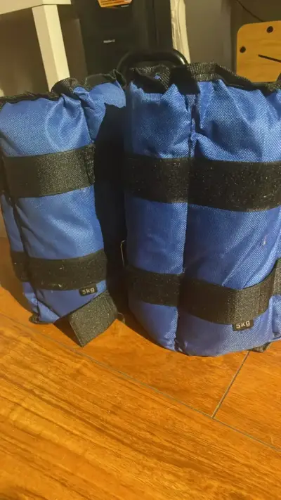 Pesas ajustables de arena 5 kg azul - miniatura 1