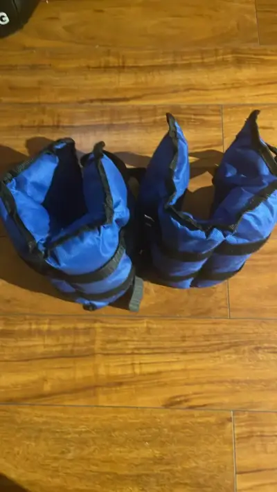 Pesas ajustables de arena 5 kg azul - miniatura 3